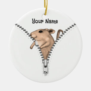Reißverschlussmaus keramik ornament