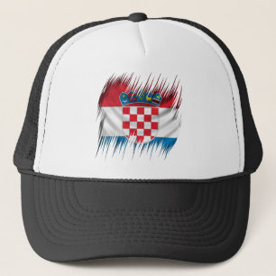 Reißwolf-Kroat-Flagge Truckerkappe
