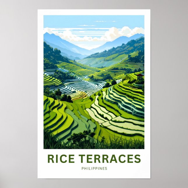 Reisterrassen Philippinen Reisen Print Poster (Vorne)