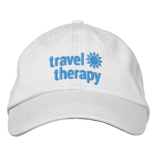 Reistherapie bestickt Hat White & Blue Bestickte Kappe
