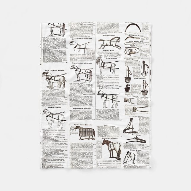 Reitantike Werbung Kunst Fleecedecke (Vorderseite)