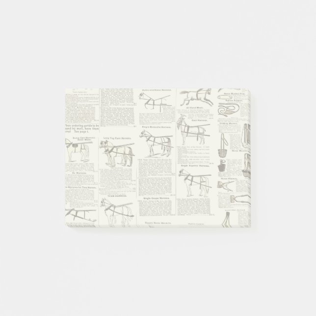 Reitantike Werbung Kunst Post-it Klebezettel (Vorderseite)