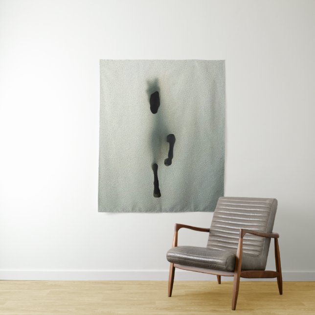 Reitausbruch durch Nebel - Abstrakte Kunst Wandteppich (Beispiel)