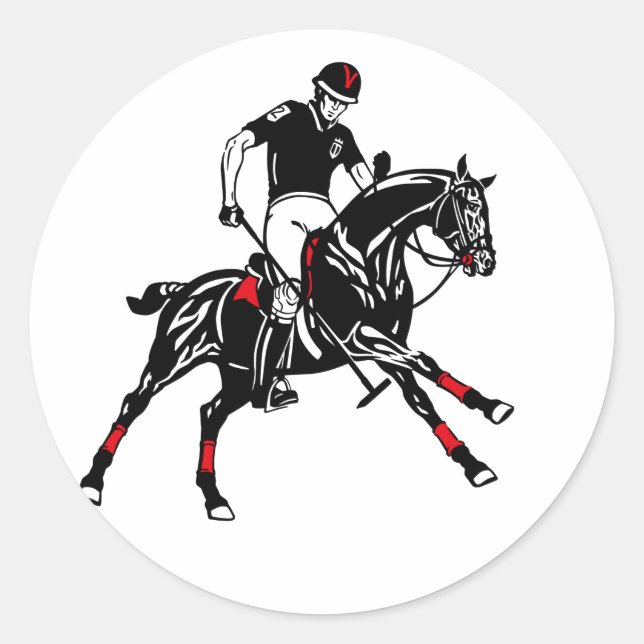 Reitclub-Schlüsselanhänger Runder Aufkleber (Vorderseite)