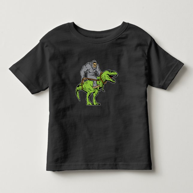 Reitdinosaurier T Bigfoots Sasquatch rex Kleinkind T-shirt (Vorderseite)