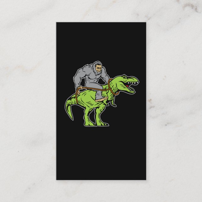 Reitdinosaurier T Bigfoots Sasquatch rex Visitenkarte (Vorderseite)