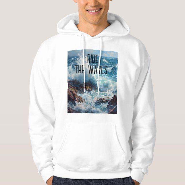 Reite die Wellen – Ozean-inspirierter Hoodie (Vorderseite)