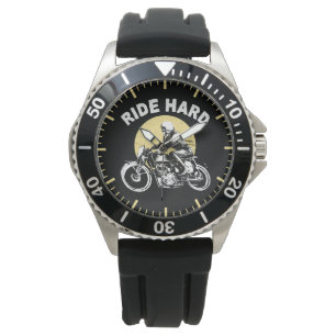 Reite Hart Motorrad Sonnenuntergang Reiter Armbanduhr