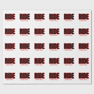 Reite jede Meile – Motorrad-Abenteuer-Typografie Geschenkpapier