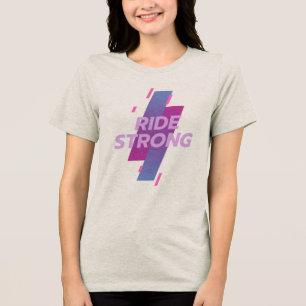 Reite stark: Spinning-Klasse & Indoor-Cycling Tri-Blend Shirt