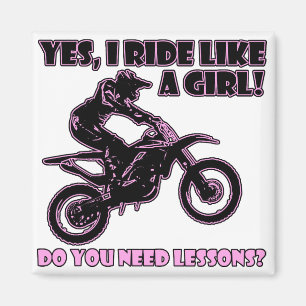 Reite Wie Ein Mädchen Motocross Dirt Bike Kühlschr Magnet