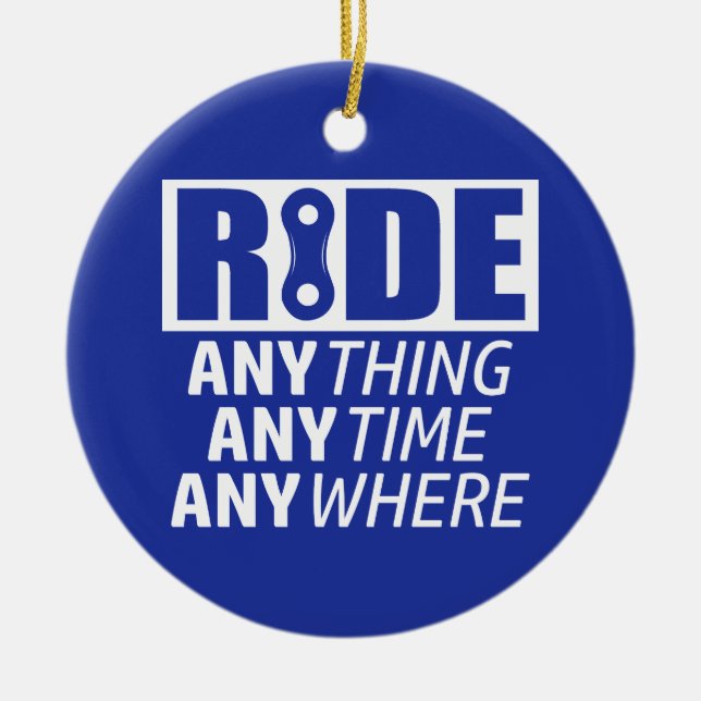 Reiten, alles, jederzeit, überall keramik ornament (Vorne)