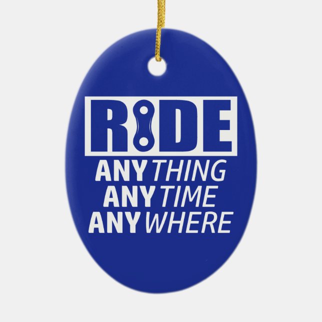Reiten, alles, jederzeit, überall keramik ornament (Vorne)