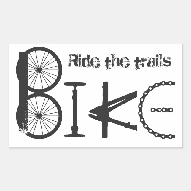Reiten auf dem Bike Graffiti Zitat Rechteckiger Aufkleber (Vorderseite)