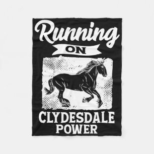Reiten auf dem Clydesdale Power Reiten Fleecedecke