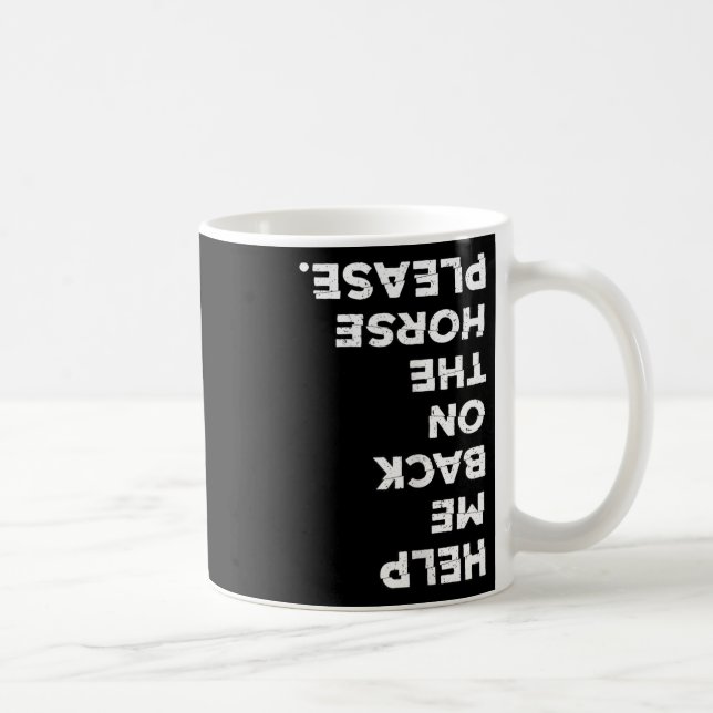 Reiten auf dem Pferd brachte mich auf mein Pferd Kaffeetasse (Rechts)
