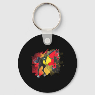 Reiten - Belgien-Flagge Schlüsselanhänger