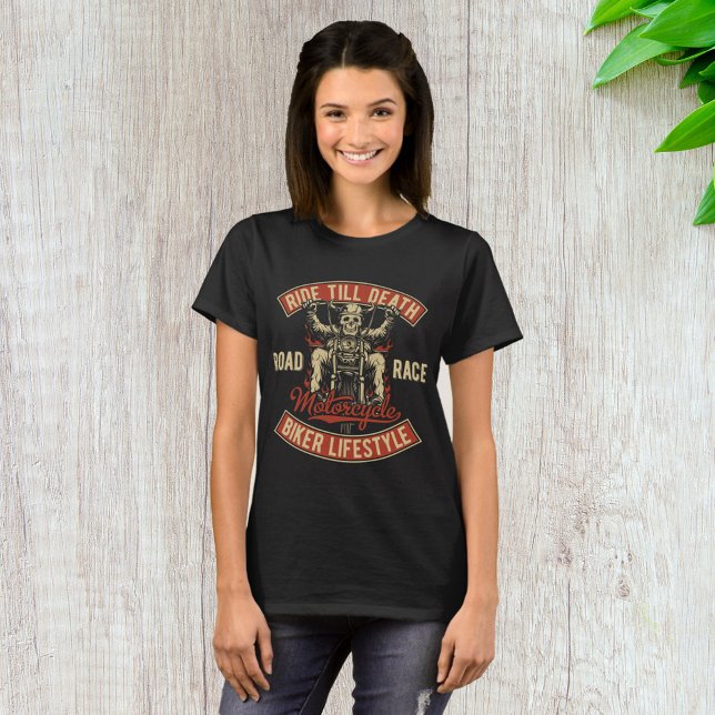 Reiten bis zum Tod Biker Lifestyle T-Shirt (Von Creator hochgeladen)
