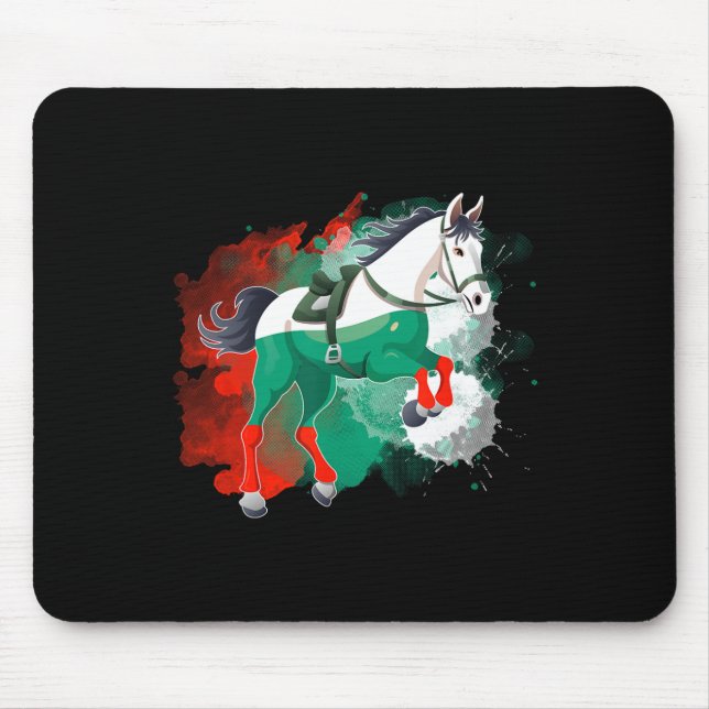 Reiten Bulgarien Flagge Mousepad (Vorne)