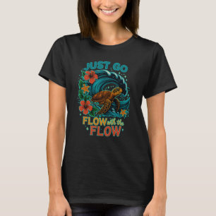 Reiten der Gezeiten - Meeresschildkrötenfluss T-Sh T-Shirt