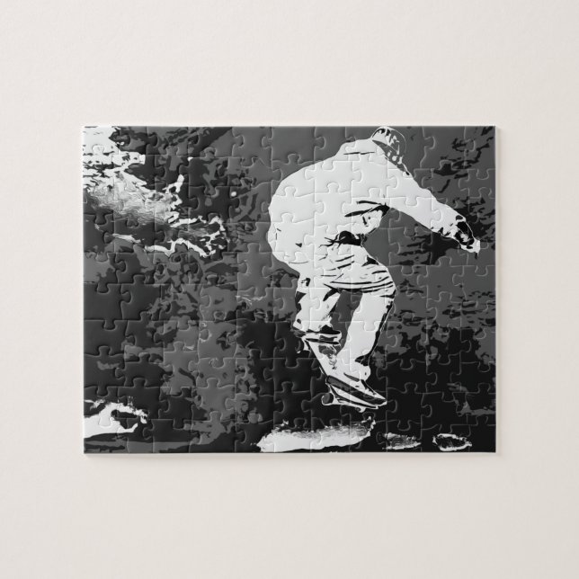 Reiten des Sturms - Skateboarder Jigsaw Puzzle (Horizontal)