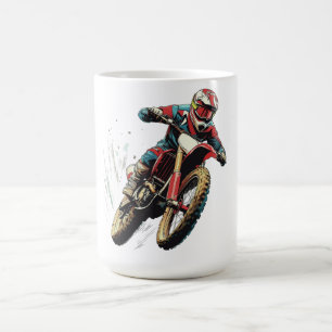 Reiten durch den Dirt: Motocross-Power Kaffeetasse