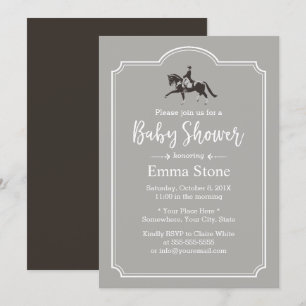 Reiten Elegante Equine Baby Dusche Einladung