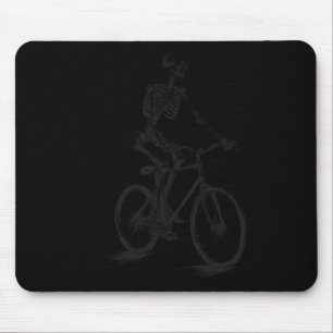 Reiten Fahrrad Beängstigend Halloween Skeleton Bik Mousepad