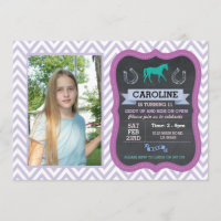 Reiten Foto Pony Lila Einladung