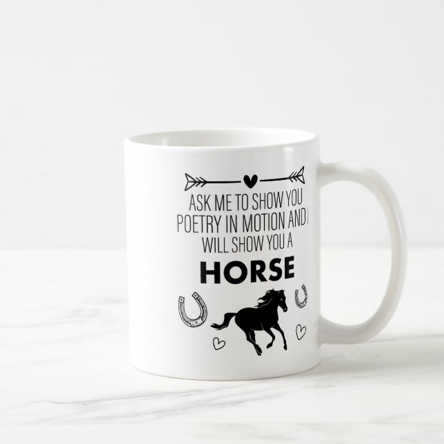 Reiten Fragte mich, um euch Pferdereiten Reitausfl Kaffeetasse (Rechts)