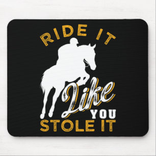 Reiten - Funny Horseback Riding Geschenk Frauen m Mousepad