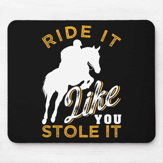 Reiten - Funny Horseback Riding Geschenk Frauen m Mousepad (Vorne)