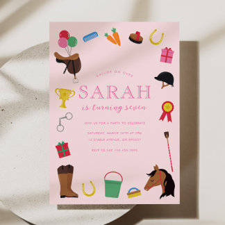 Reiten Geburtstagsparty Einladung