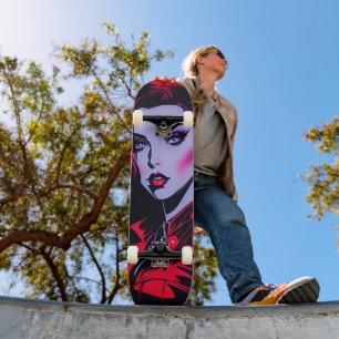 Reiten im künstlerischen Leben: Niedlicher Pop Skateboard