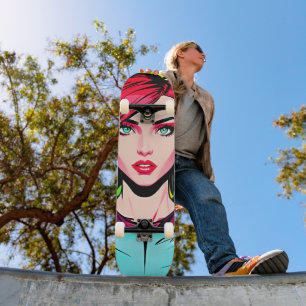 Reiten im künstlerischen Leben: Niedlicher Pop Skateboard