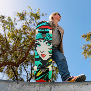 Reiten im künstlerischen Leben: Niedlicher Pop Skateboard