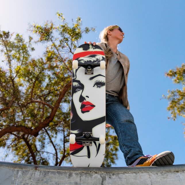 Reiten im künstlerischen Leben: Niedlicher Pop Skateboard (Außenbereich 1)