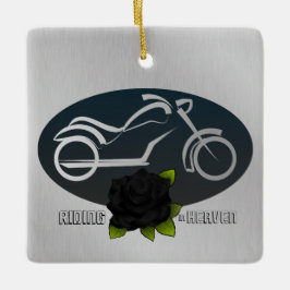 Reiten im Paradies für Biker Keramikornament