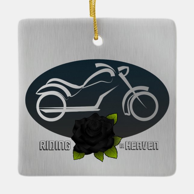 Reiten im Paradies für Biker Keramikornament (Vorderseite)