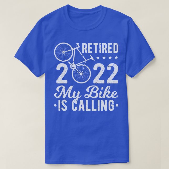 Reiten im Ruhestand Rad 2022 müde T-Shirt (Design vorne)