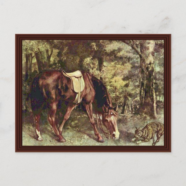 Reiten im Wald durch Courbet Gustave Postkarte (Vorderseite)