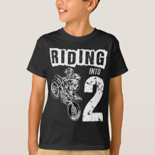 Reiten in 2 Jahre alt 2. Geburtstag Boy Dirt Bike T-Shirt