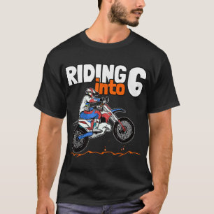 Reiten in 6 Dirt Bike Kinder 6 Jahre alt Motocross T-Shirt