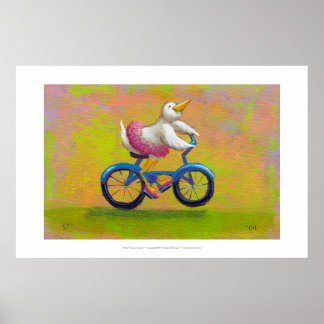 Reiten in die Erwägung - Spaß beim Fahrradfahren Poster
