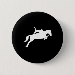 Reiten Katze T Shirt Funny Cat Pferdegeschenk Button