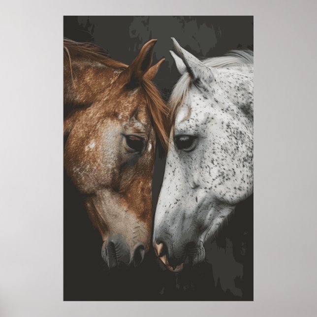 Reiten Lover Die besten Freunde Kunst Poster (Vorne)