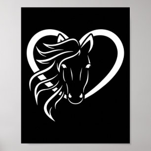 Reiten Lover Heart Reitsport Western Cowgirl Poster