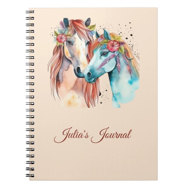 Reiten Lover Wasserfarbe Journal Notizblock (Vorderseite)