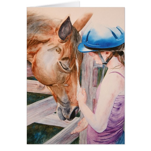 Reiten-Mädchen und ihr Pferdetier-Liebhaber (Vorne)