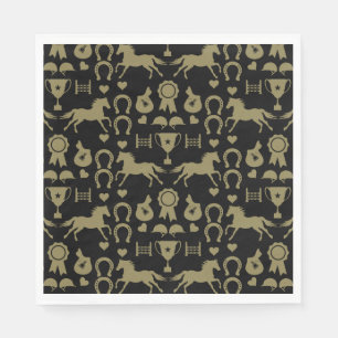 Reiten mit Gold Serviette